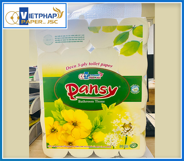 Giấy vệ sinh Pansy 20 cuộn hoa vàng